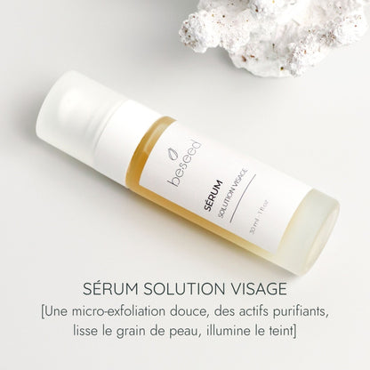 Les bienfaits du Sérum Solution grâce à sa formule 98% d'origine naturelle et ses actifs.